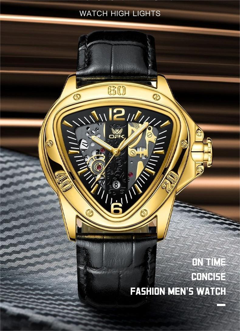 OPK Elite Axis™ – Luxury Triangle Dial Watch