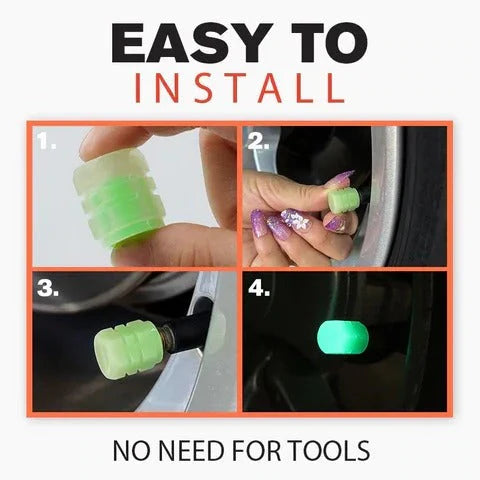 Car luminous tire cap