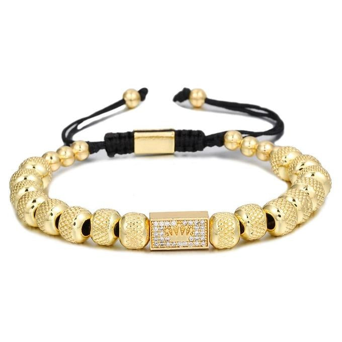 Copper Crown Bracelet with Micro Pave Zirconia - BN