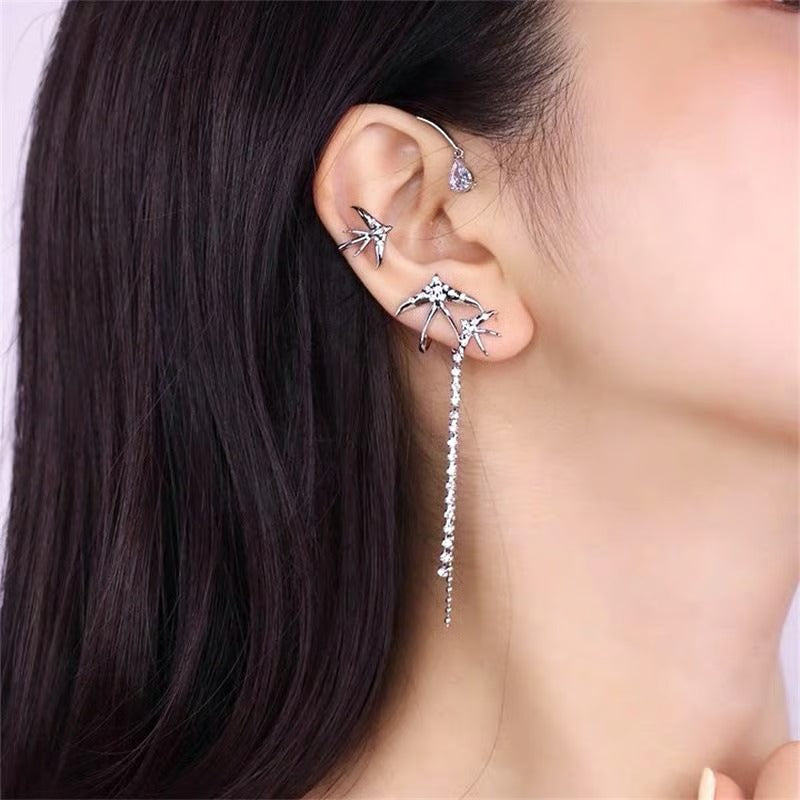 Swallow earrings with tassels