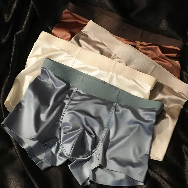 LUXURY ICE SILK MEN'S BOXERS | ANTIBACTERIAL SILK LINING