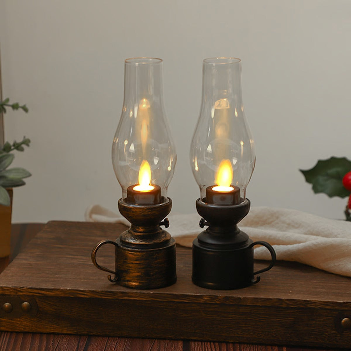 ✨🕯️LED Vintage Kerosene Lamp Electronic Swing Candle 9
