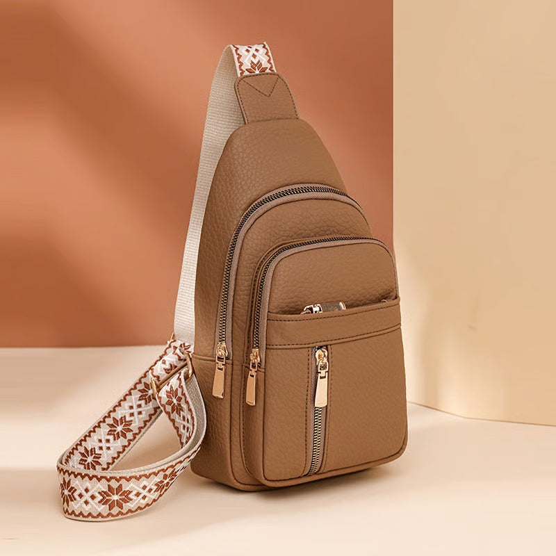 🏆️Anti-Theft Embroidery Solid Color Crossbody Bag