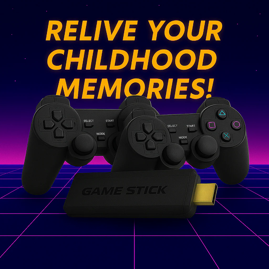 Game Stick 2.0- 35000 Games+ 2 Controllers Free🔥4.9⭐⭐⭐⭐⭐