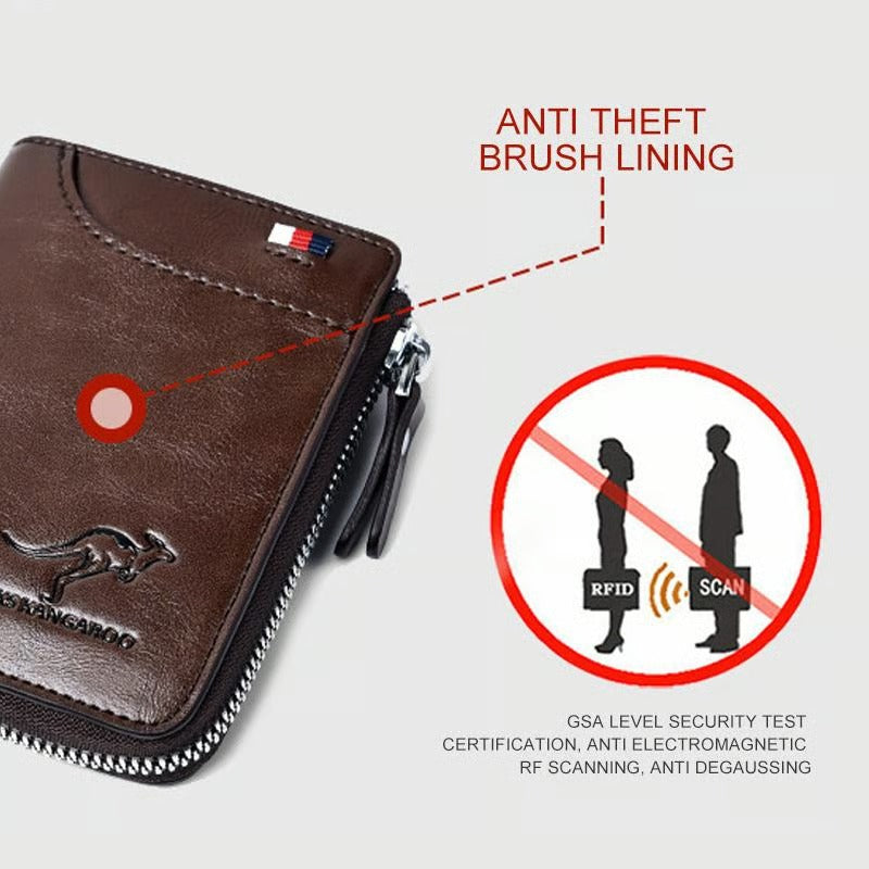 Men Wallet Zipper Purse ( RFID PROTECTED )-🔥50%OFF🔥-Limited Time Offer
