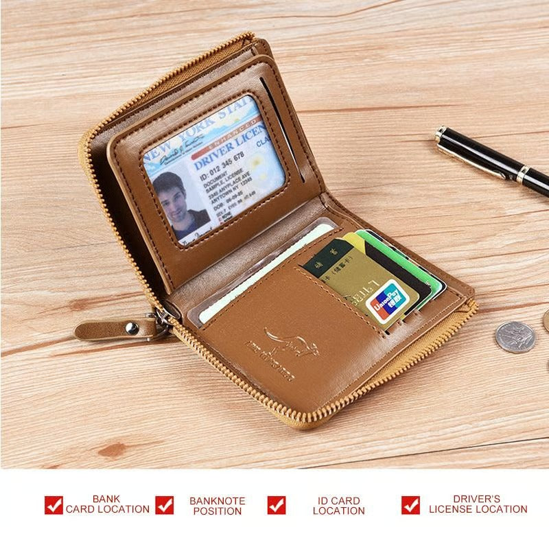 Men Wallet Zipper Purse ( RFID PROTECTED )-🔥50%OFF🔥-Limited Time Offer