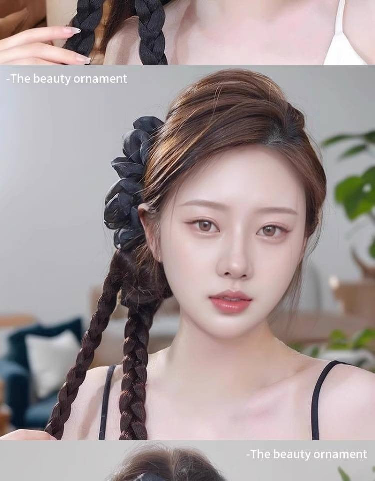 Women’s Ponytail Wig with Retro Headwear & Instant Volume Clip