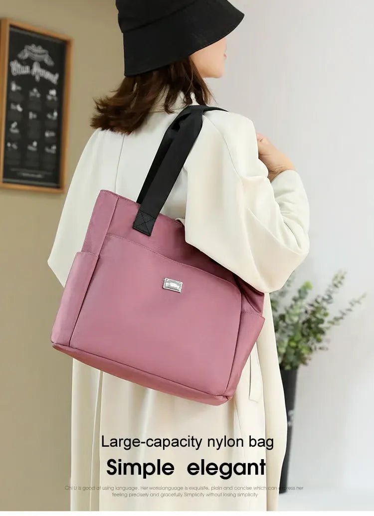 🔥Large Capacity Water Repellent Multi Pocket Nylon Shoulder Bag👜