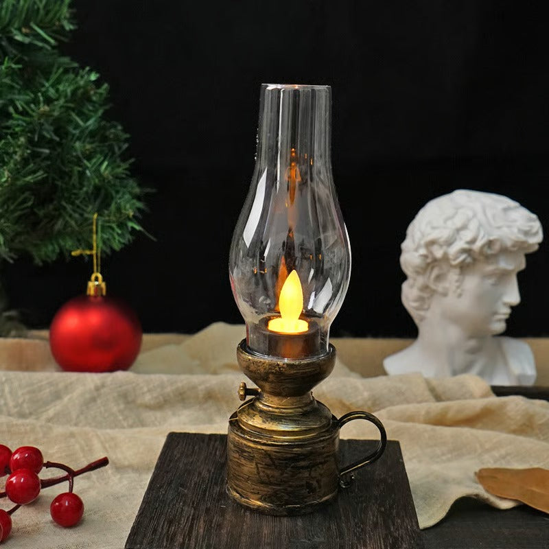 ✨🕯️LED Vintage Kerosene Lamp Electronic Swing Candle 9