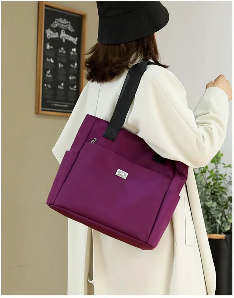 🔥Large Capacity Water Repellent Multi Pocket Nylon Shoulder Bag👜