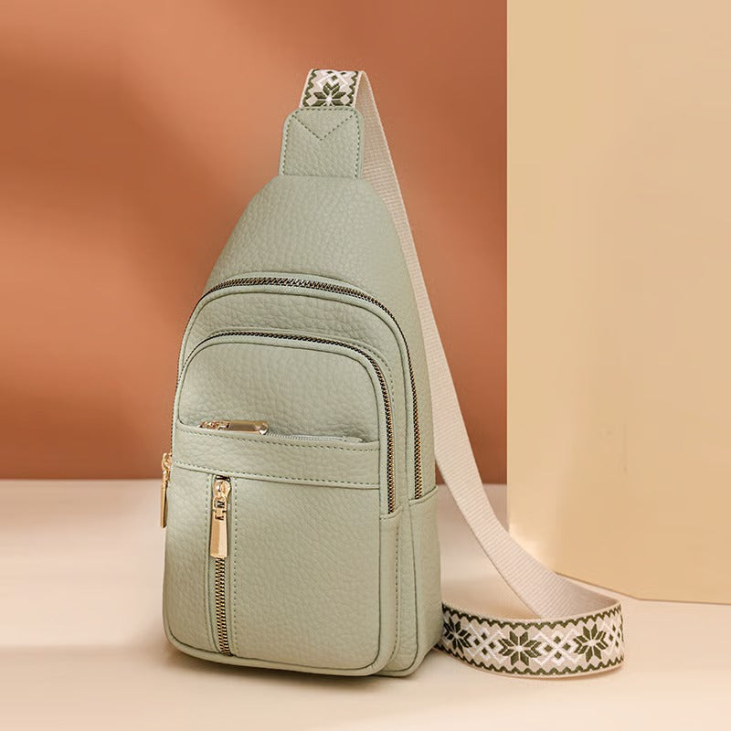 🏆️Anti-Theft Embroidery Solid Color Crossbody Bag