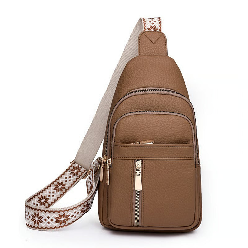 🏆️Anti-Theft Embroidery Solid Color Crossbody Bag