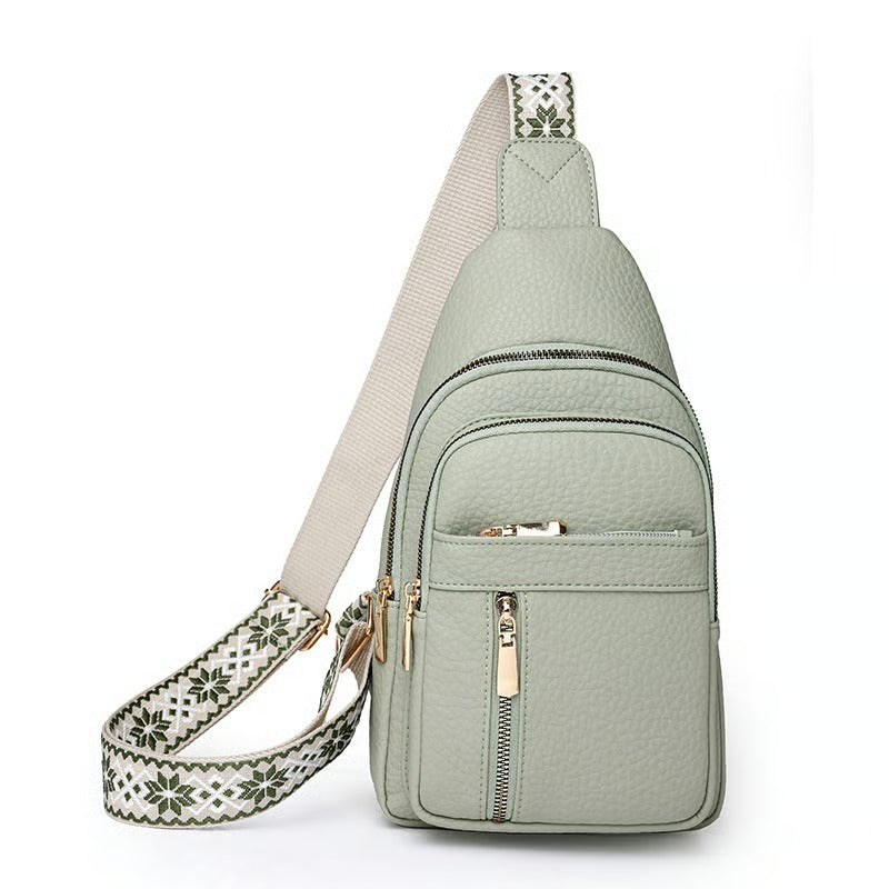🏆️Anti-Theft Embroidery Solid Color Crossbody Bag