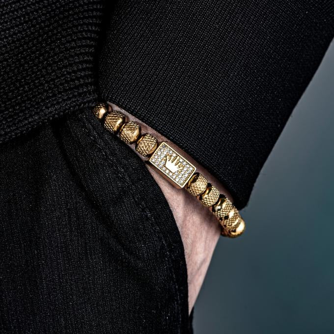 Copper Crown Bracelet with Micro Pave Zirconia - BN