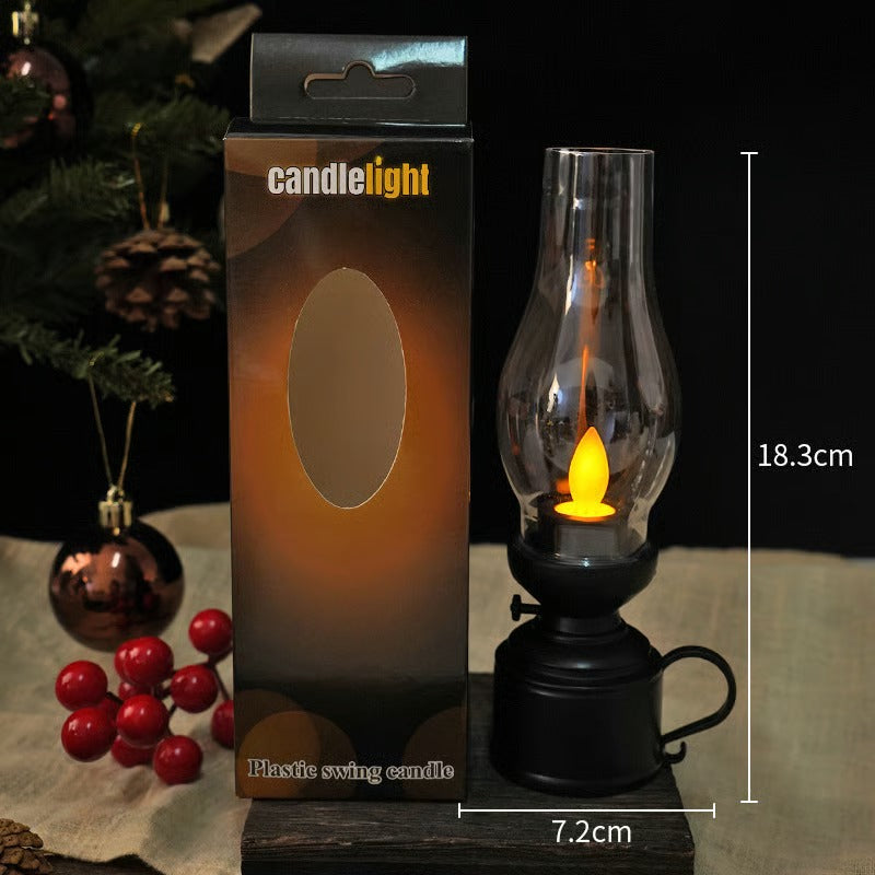 ✨🕯️LED Vintage Kerosene Lamp Electronic Swing Candle 9