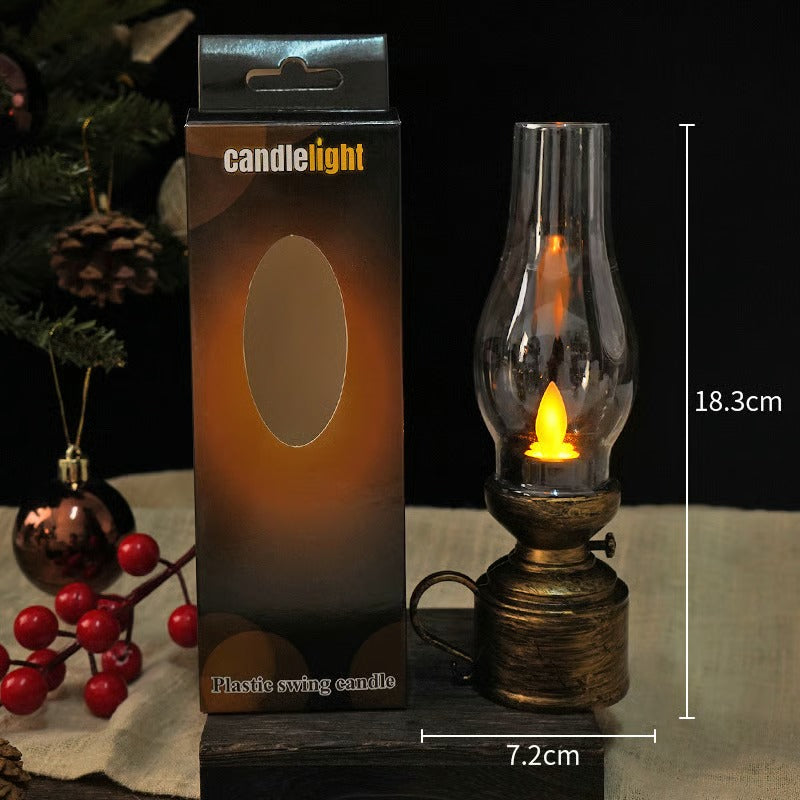 ✨🕯️LED Vintage Kerosene Lamp Electronic Swing Candle 9