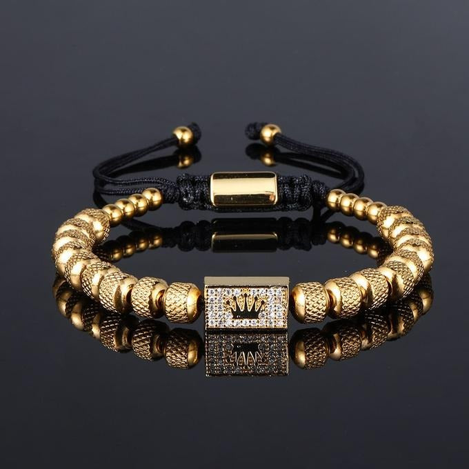 Copper Crown Bracelet with Micro Pave Zirconia - BN