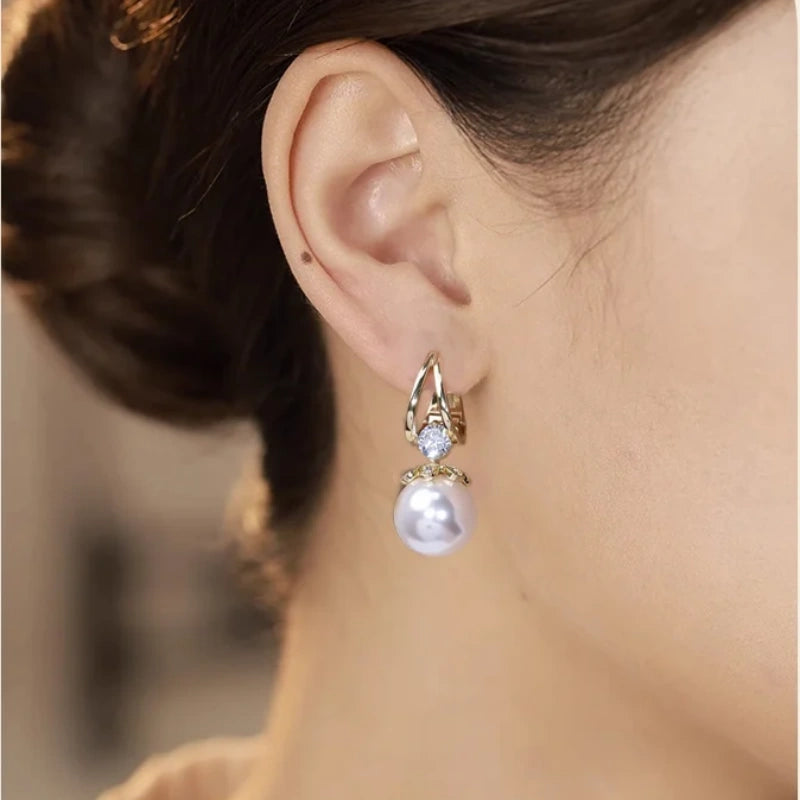 ✨New Collection✨Sparkling Pearl Ladies Dangle Earrings