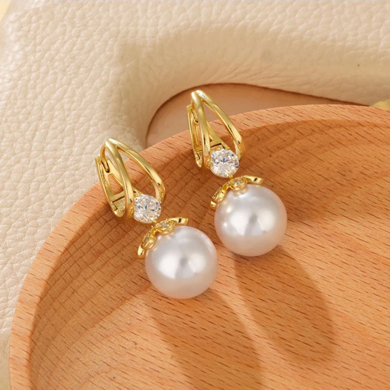 ✨New Collection✨Sparkling Pearl Ladies Dangle Earrings
