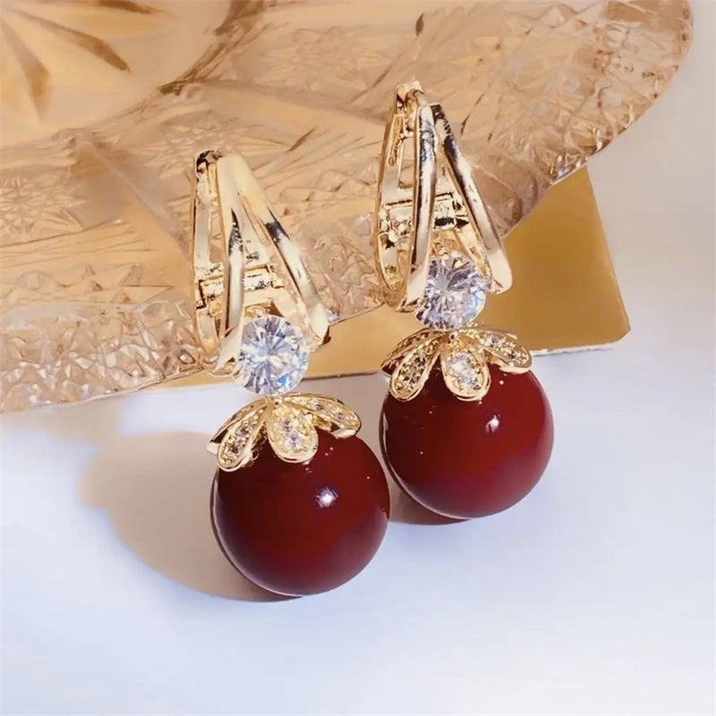✨New Collection✨Sparkling Pearl Ladies Dangle Earrings