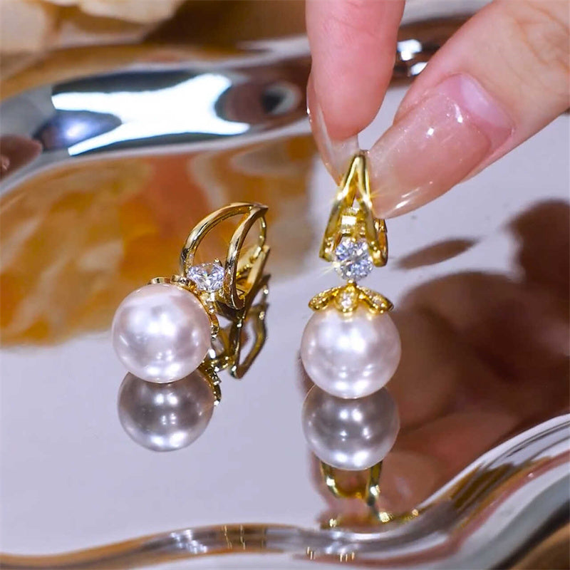 ✨New Collection✨Sparkling Pearl Ladies Dangle Earrings