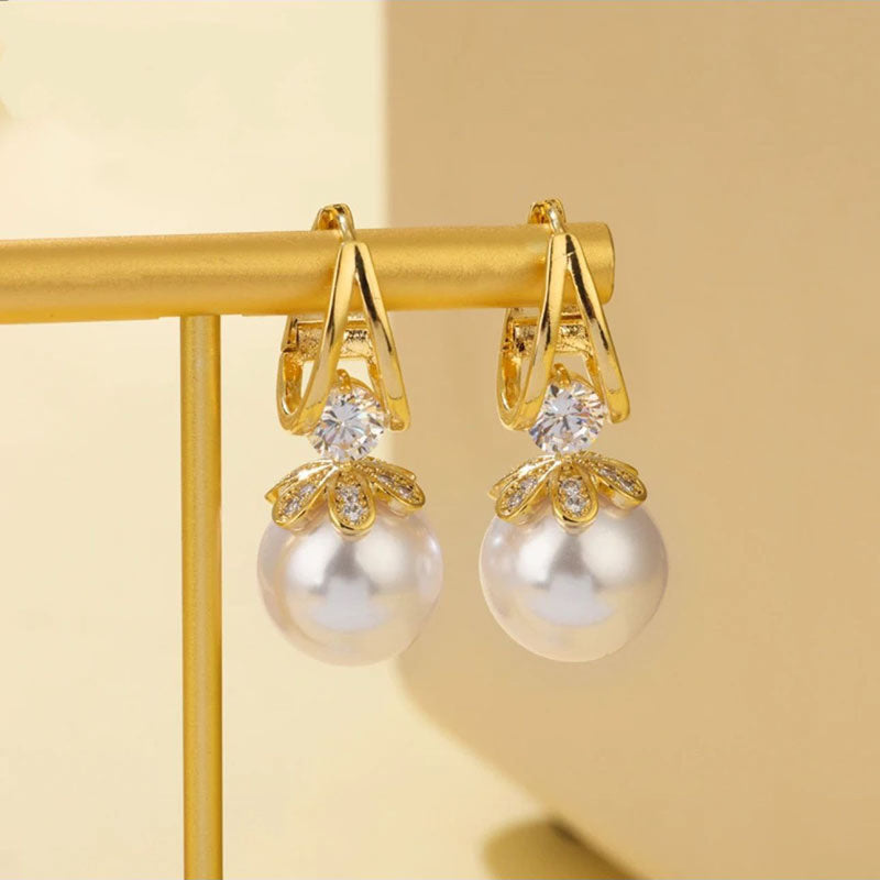 ✨New Collection✨Sparkling Pearl Ladies Dangle Earrings