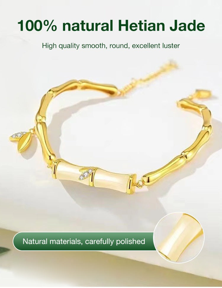 Hetian Jade Bamboo Segment Bracelet