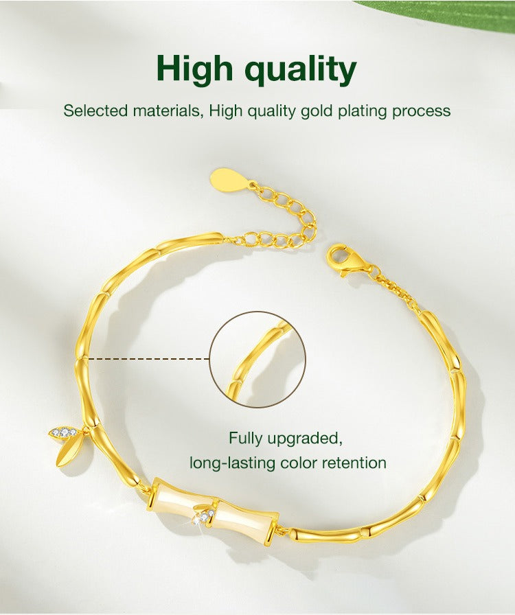 Hetian Jade Bamboo Segment Bracelet