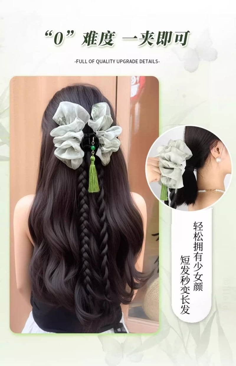 Women’s Ponytail Wig with Retro Headwear & Instant Volume Clip