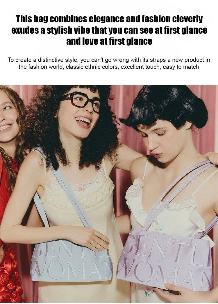 Satin embroidery one-shoulder fashionable ballet underarm bag