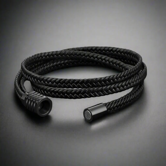 Urban Loop Black Bracelet For Men
