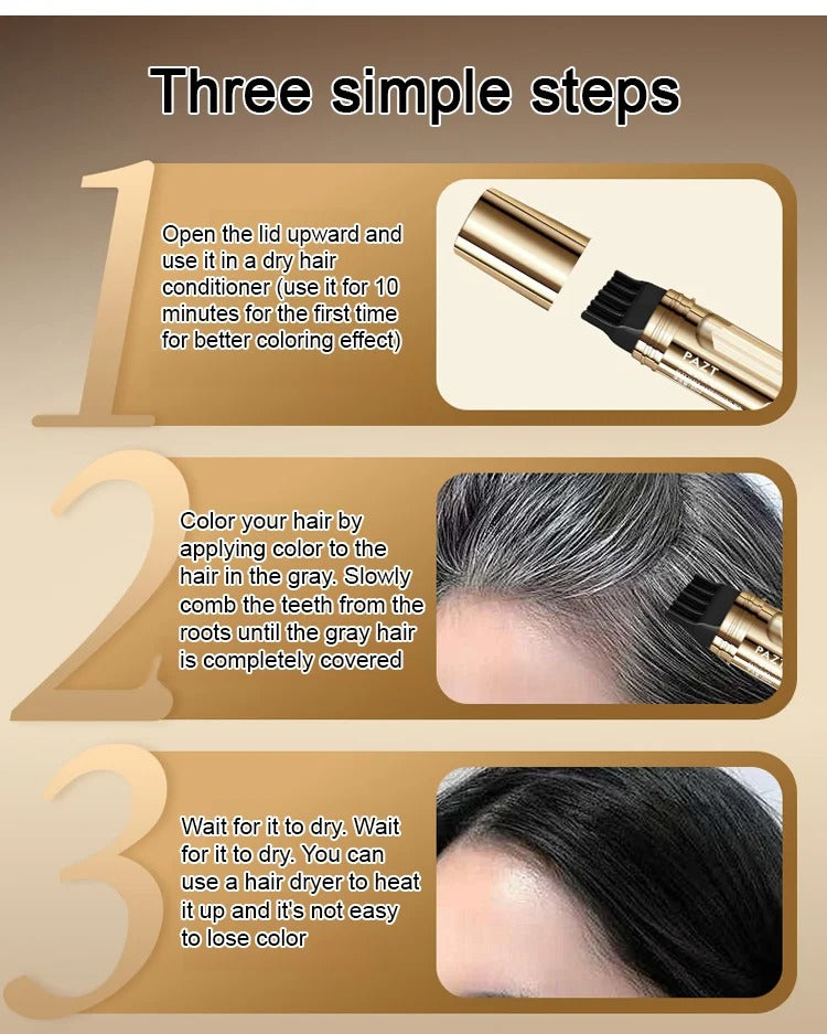 [Cover gray hair in three seconds] Quick hair styling pen