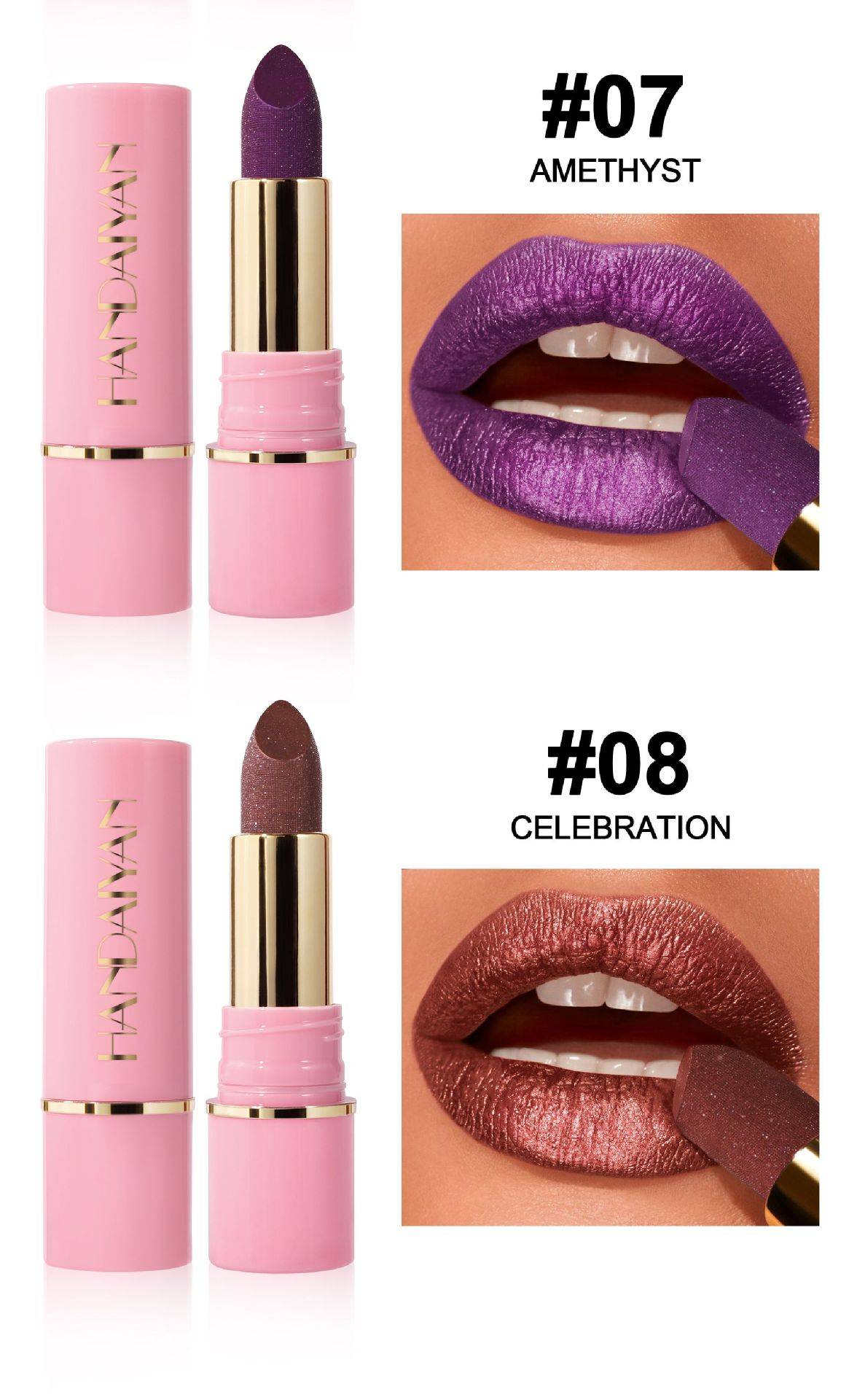 handaiyan shimmering, long-lasting, waterproof, moisturizing lipstick