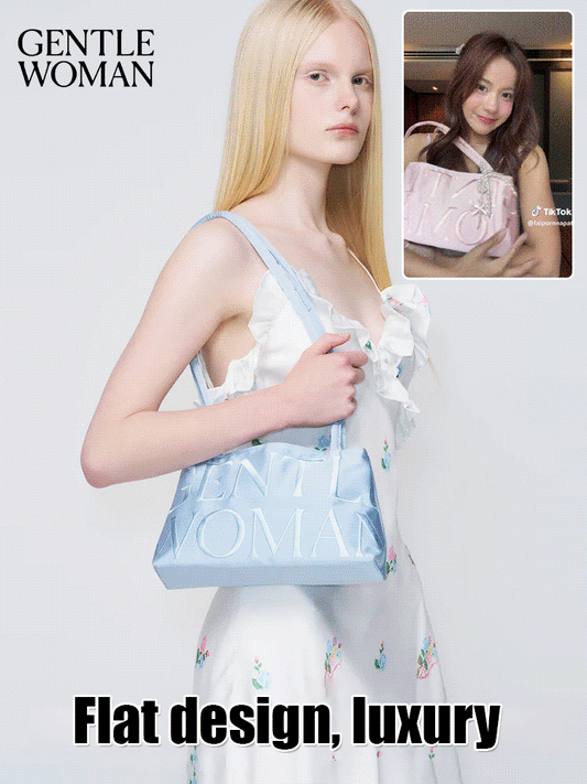 Satin embroidery one-shoulder fashionable ballet underarm bag