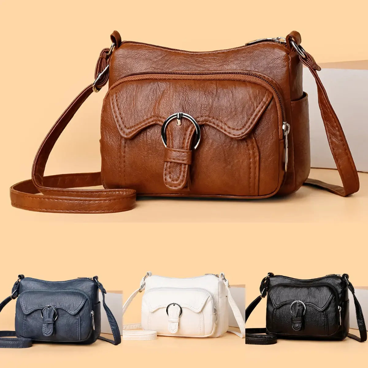 Women's large capacity multi-pocket bag