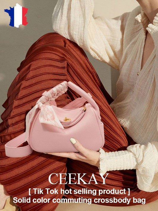 Solid color commuter messenger bag