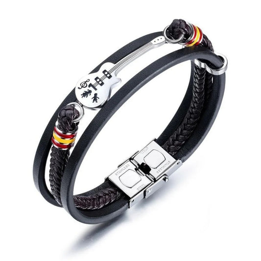 High-quality Leather Handmade Personalise Unique Guitar Bracelet Limited Edition