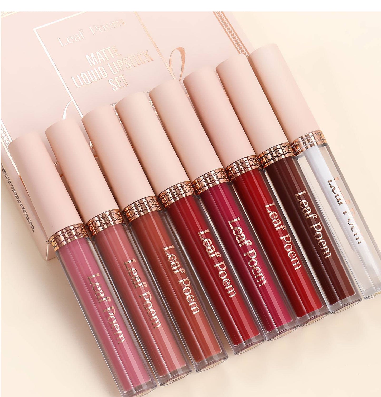 8pcs waterproof lip gloss set