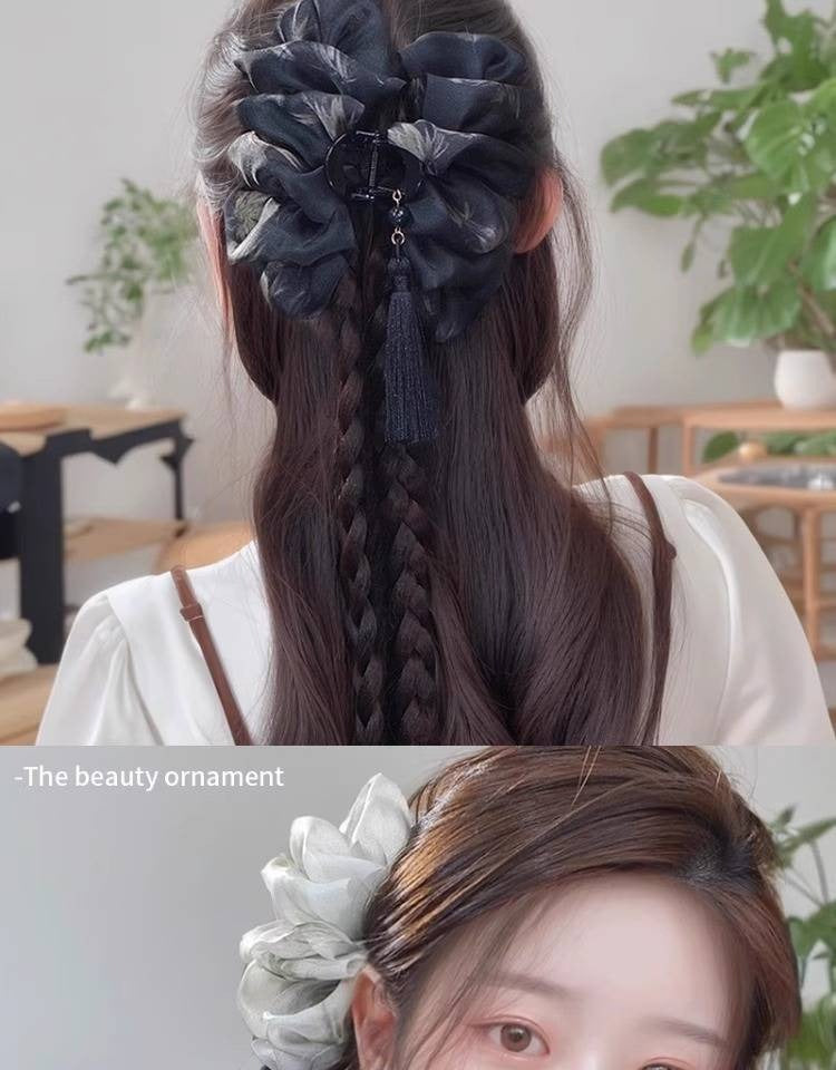 Women’s Ponytail Wig with Retro Headwear & Instant Volume Clip