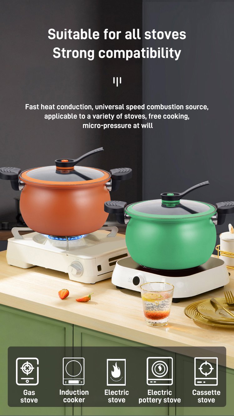 Household double ear medical stone micro pressure cooker wheat