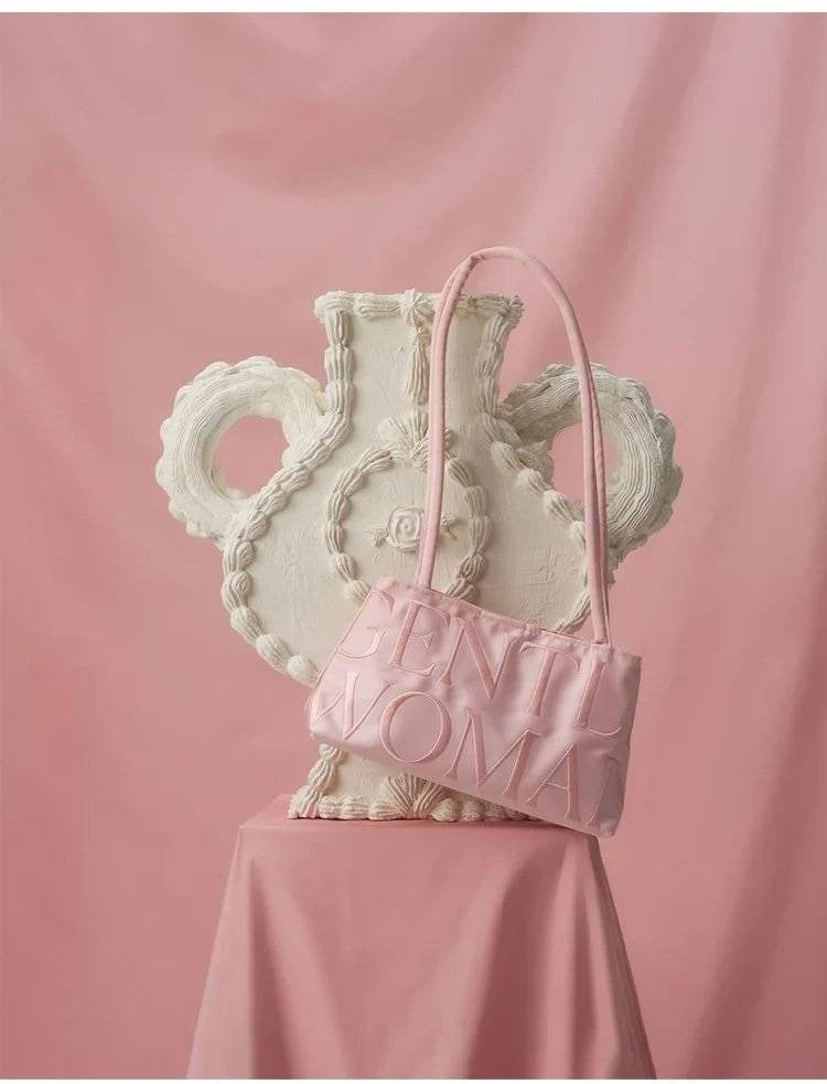 Satin embroidery one-shoulder fashionable ballet underarm bag