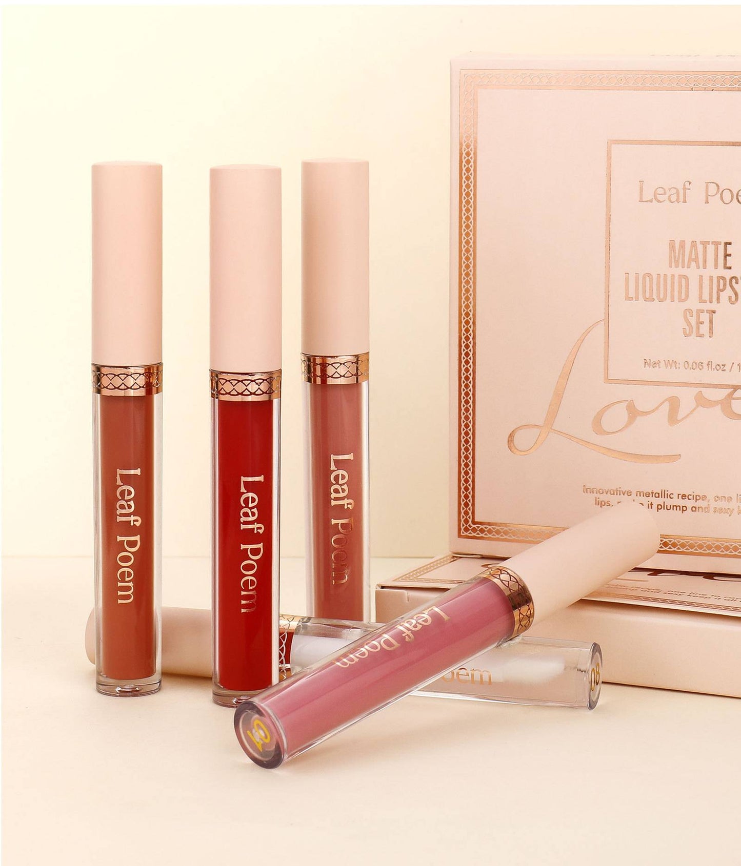 8pcs waterproof lip gloss set