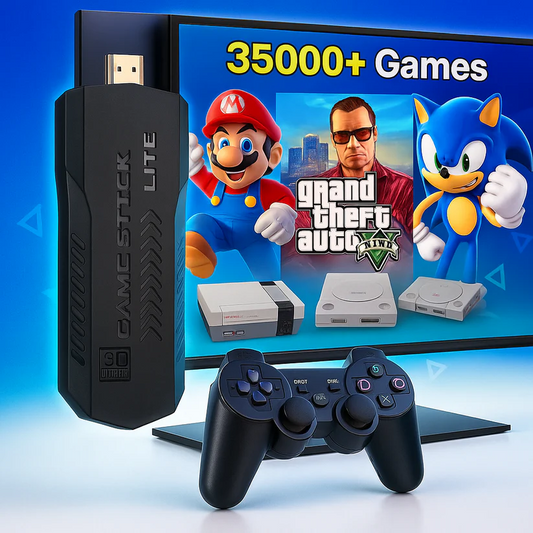 Game Stick 2.0- 35000 Games+ 2 Controllers Free🔥4.9⭐⭐⭐⭐⭐