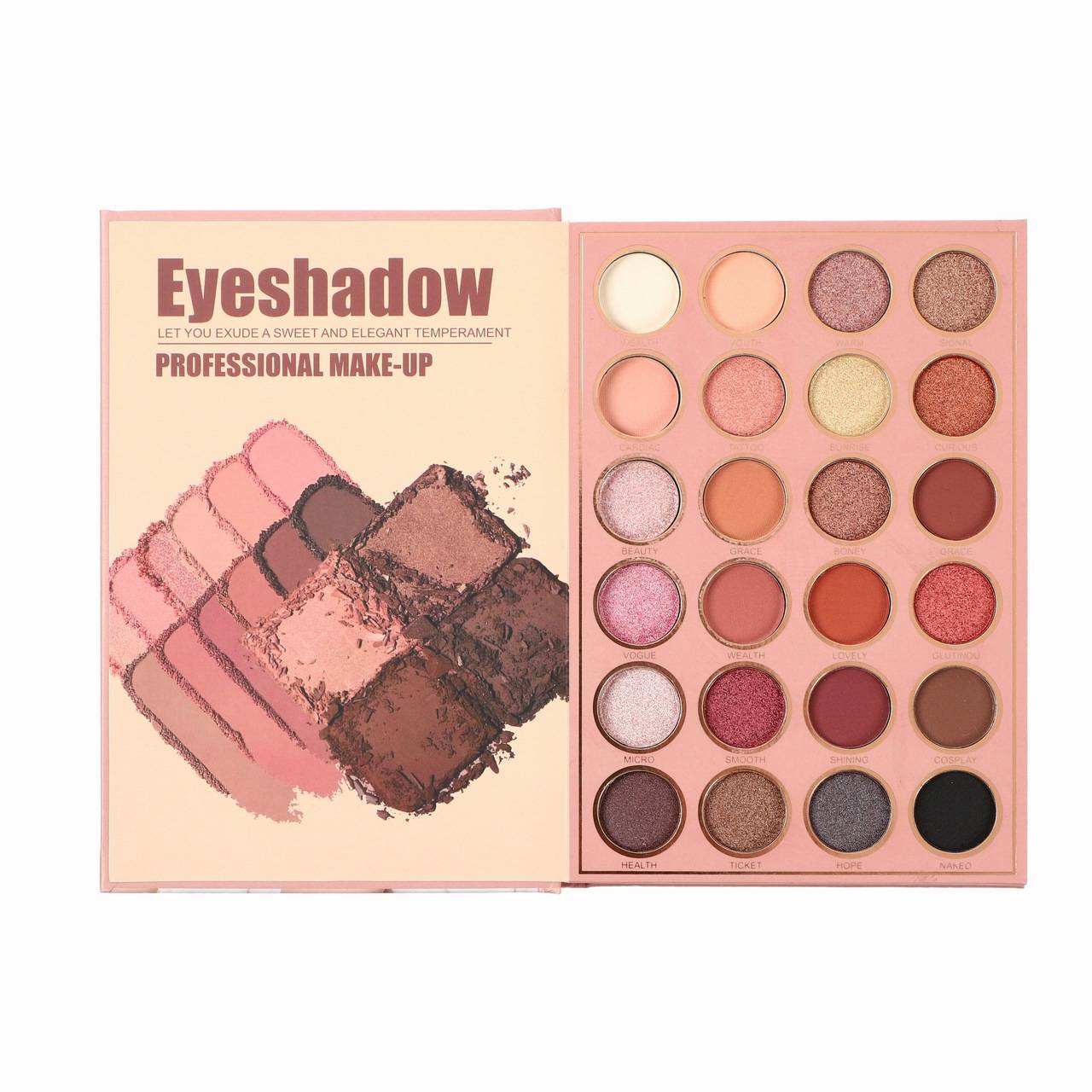 67 colors of pearlescent matte eyeshadow, lip gloss, highlight blush, contouring, multifunctional book-shaped eyeshadow palette