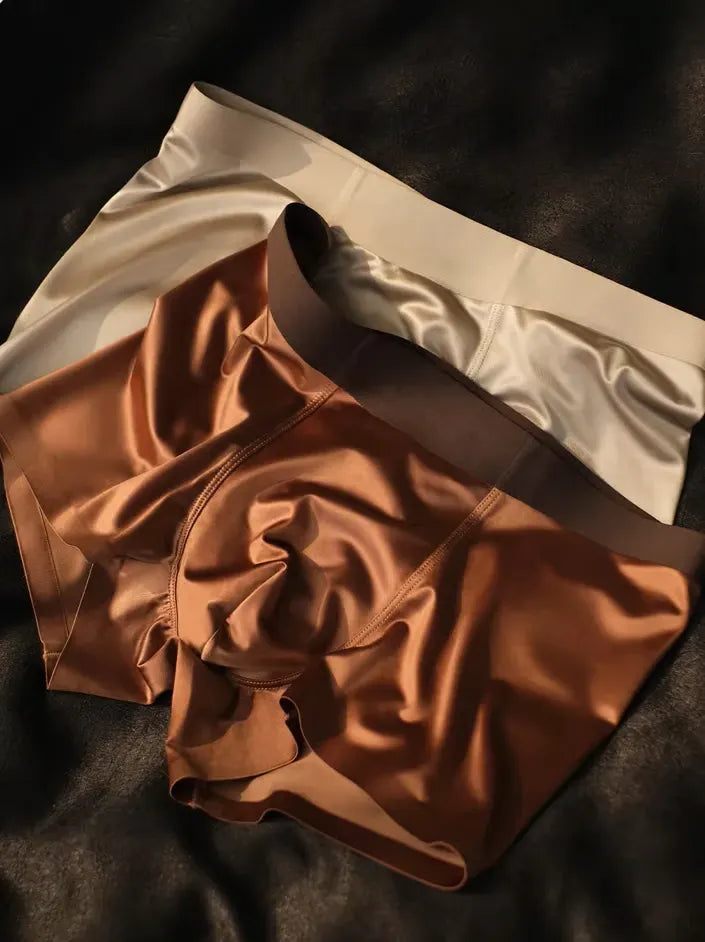LUXURY ICE SILK MEN'S BOXERS | ANTIBACTERIAL SILK LINING