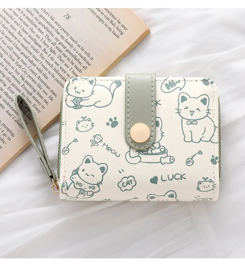 🔥 Multifunctional cute anti-theft wallet with cat-shaped zipper-50%Off