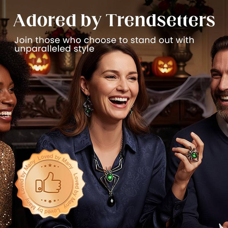 Green Artificial Gemstone Jewelry Three-Piece Set