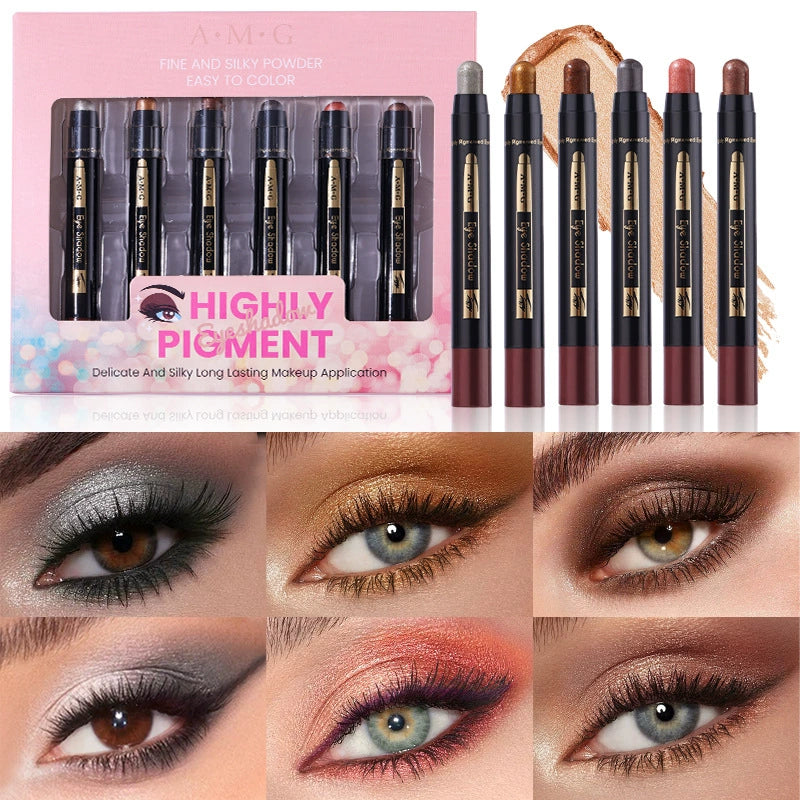 🔥BEST SELLER🔥✨6PCS Shimmer Eyeshadow Stick Set