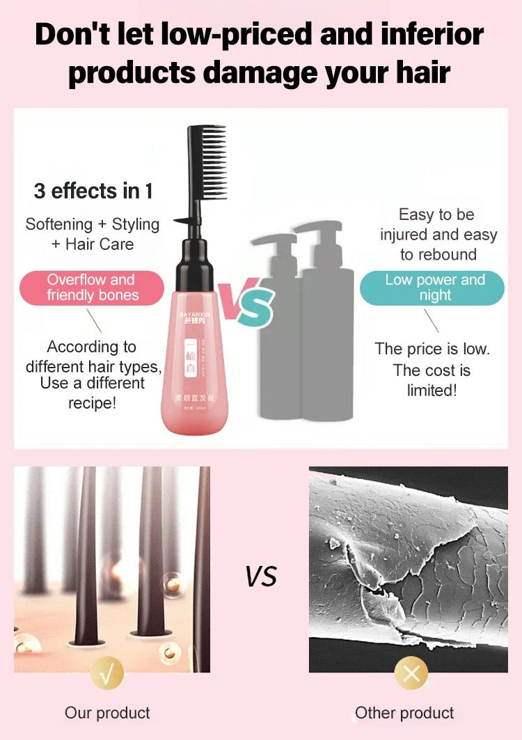 Ba Yan Show Straightening Cream, comb straight forever