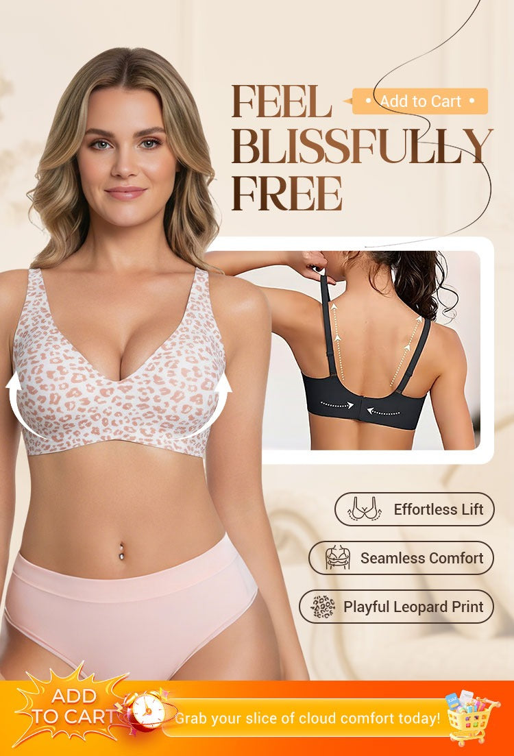 💗LAST DAY SALE 50% OFF⚡ Jelly Wireless Womens Comfortable Wireless Bras Push Up Bralettes Seamless Tshirts Bras Deep V Everyday Bras
